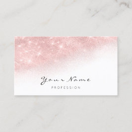 Spark White Glitzer Makeup Artist Lashes Visitenkarte