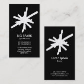 Spark - White on Black (Gold) Visitenkarte (Vorne/Hinten)