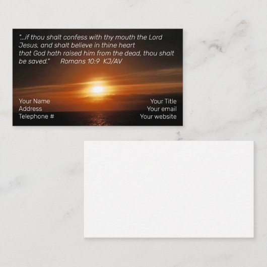 Sparkarte Visitenkarte (Vorne/Hinten)