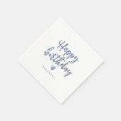 Sparkblauer Glitzer zum Geburtstag Serviette (Ecke)