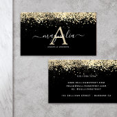 Sparkcard "Black Glitzer Monogram" Visitenkarte