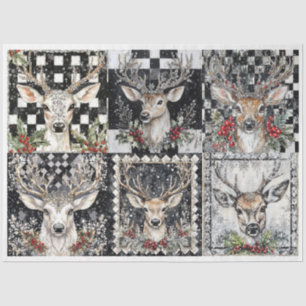 Sparke Deer Squares, Rentier Seidenpapier