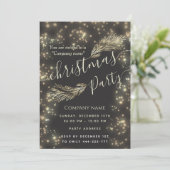 Sparke Luxus-Kiefer Filiale Weihnachten Einladung (Stehend Vorderseite)