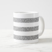 Sparkeller Glitzer Look Strip Jumbo Tasse (Vorderseite Rechts)