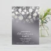 Sparkeller Weihnachtsbällchen Weihnachtsfest im Un Einladung (Stehend Vorderseite)