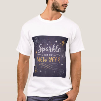 Sparkeln Sie in das neue Jahr" Feierlicher T - Shi T-Shirt