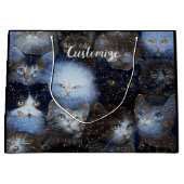 Sparkkatzen Große Geschenktasche Geschenktüte (Vorderseite)