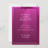 Sparkle 21. Rosa Geburtstagsparty Einladungen (Rückseite)