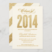 Sparkle Abschluss Einladung (Vorne/Hinten)