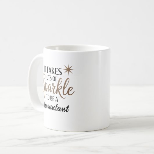 Sparkle Accountant Kaffeetasse (Vorderseite Links)