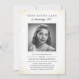 Sparkle Altes Foto Überraschende Party Einladungen