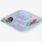 Sparkle American Mermaid Bash Birthday Pappteller (Gewinkelt)