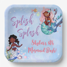 Sparkle American Mermaid Bash Birthday Pappteller
