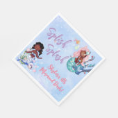 Sparkle American Mermaid Bash Birthday Serviette (Ecke)