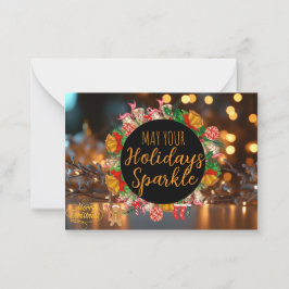 Sparkle and Glow Holiday Photo Card Mitteilungskarte
