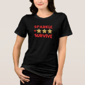 Sparkle and Survive Funny Mom New Year T-Shirt Tri-Blend Shirt (Vorderseite)