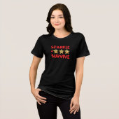 Sparkle and Survive Funny Mom New Year T-Shirt Tri-Blend Shirt (Vorderseite voll)