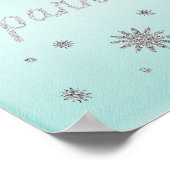 Sparkle Aqua mit Silver Glitzer Poster (Ecke)