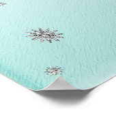 Sparkle Aqua mit Silver Glitzer Poster (Ecke)