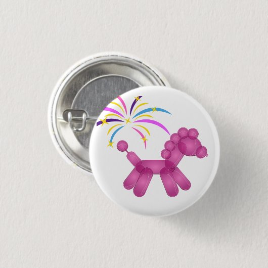Sparkle Balloon Pony Party Animal Button (Vorne & Hinten)