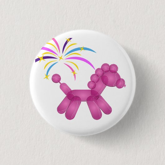 Sparkle Balloon Pony Party Animal Button (Vorderseite)