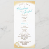 Sparkle Beach Golden Seashell Wedding Program Programm (Vorderseite)