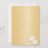 Sparkle Beach Muscheln und Starfish Einladung (Rückseite)