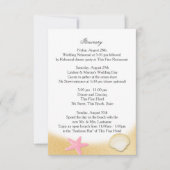 Sparkle Beach Seashell Pink Hochzeitstag Einladung (Vorderseite)