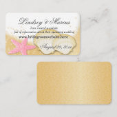Sparkle Beach Wedding Information Cards Begleitkarte (Vorne/Hinten)