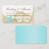 Sparkle Beach Wedding Information Cards Begleitkarte (Vorne/Hinten)