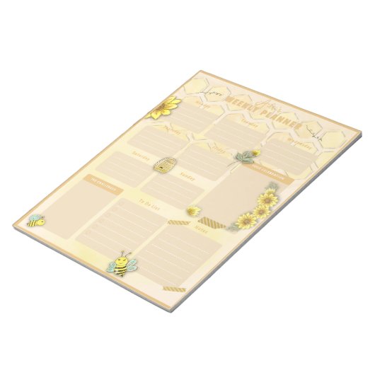 Sparkle Bee Weekly Planner Notizblock (angewinkelt)