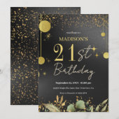 Sparkle Birthday Einladung (Vorne/Hinten)