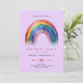 Sparkle Birthday Party Einladung (Stehend Vorderseite)