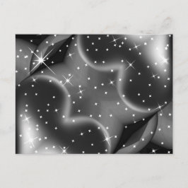 Sparkle Black Hearts Postkarte