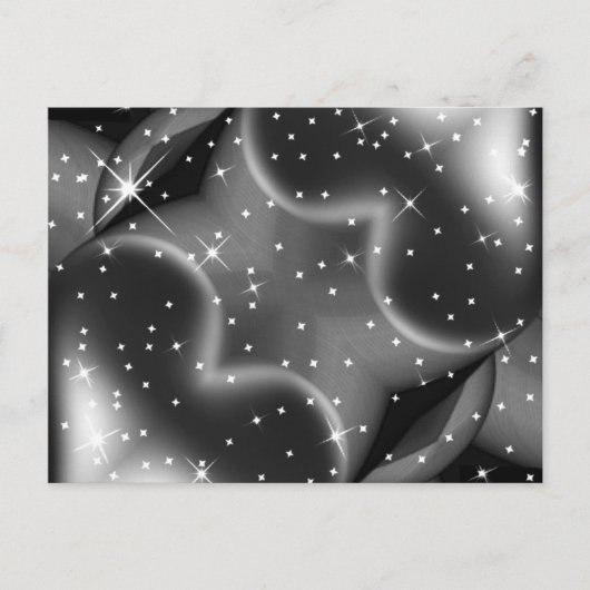 Sparkle Black Hearts Postkarte (Vorderseite)