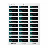 Sparkle Blue & Green Masquerade Address Labels (Vorne)