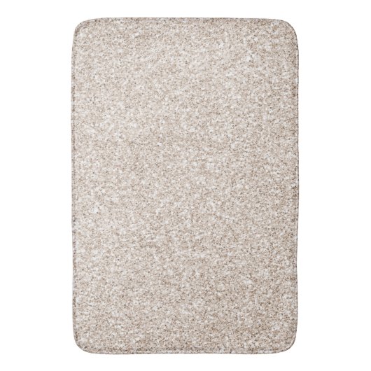 Sparkle Blush Cream Glitz Glitzer    Badematte (Vorderseite Vertikal)