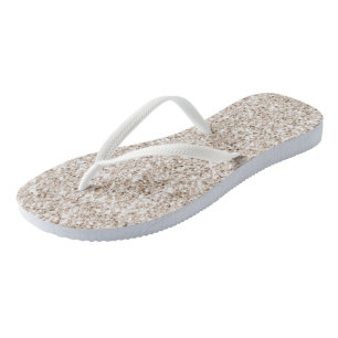 Sparkle Blush Cream Glitz Glitzer Badesandalen