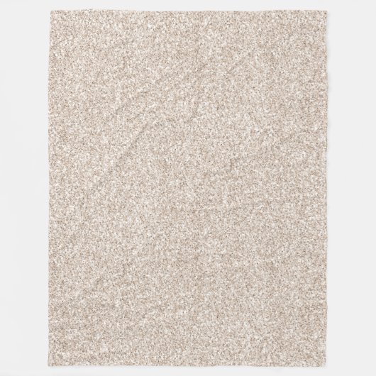Sparkle Blush Cream Glitz Glitzer Fleecedecke (Vorderseite)