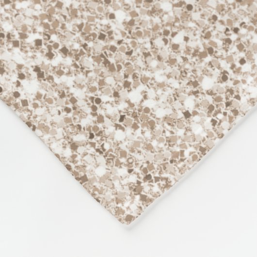 Sparkle Blush Cream Glitz Glitzer Fleecedecke (Ecke)
