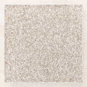 Sparkle Blush Cream Glitz Glitzer Glasuntersetzer (Vorderseite)