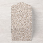 Sparkle Blush Cream Glitz Glitzer Wedding All In One Einladung (Außenbereich)