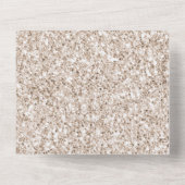 Sparkle Blush Cream Glitz Glitzer Wedding All In One Einladung (Rückseite)