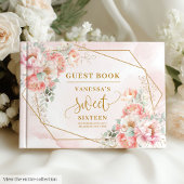 Sparkle Boho Pale Pink Gold Peonies 16 . Geburtsta Gästebuch