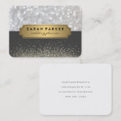 Sparkle Bokeh mit dem Metallic-Gold-Siegel für Imi Visitenkarte (Vorne/Hinten)