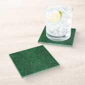 Sparkle Bright Green Dots St Patricks Day Glasuntersetzer (Schrägansicht)