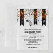 Sparkle Bunting Halloween Party Einladung (Vorne/Hinten)