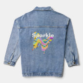 Sparkle Butterfly Jeansjacke (Rückseite)