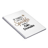 Sparkle Cake Decorator Notizblock (Rechte Seite)