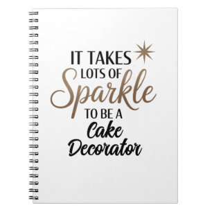 Sparkle Cake Decorator Notizblock